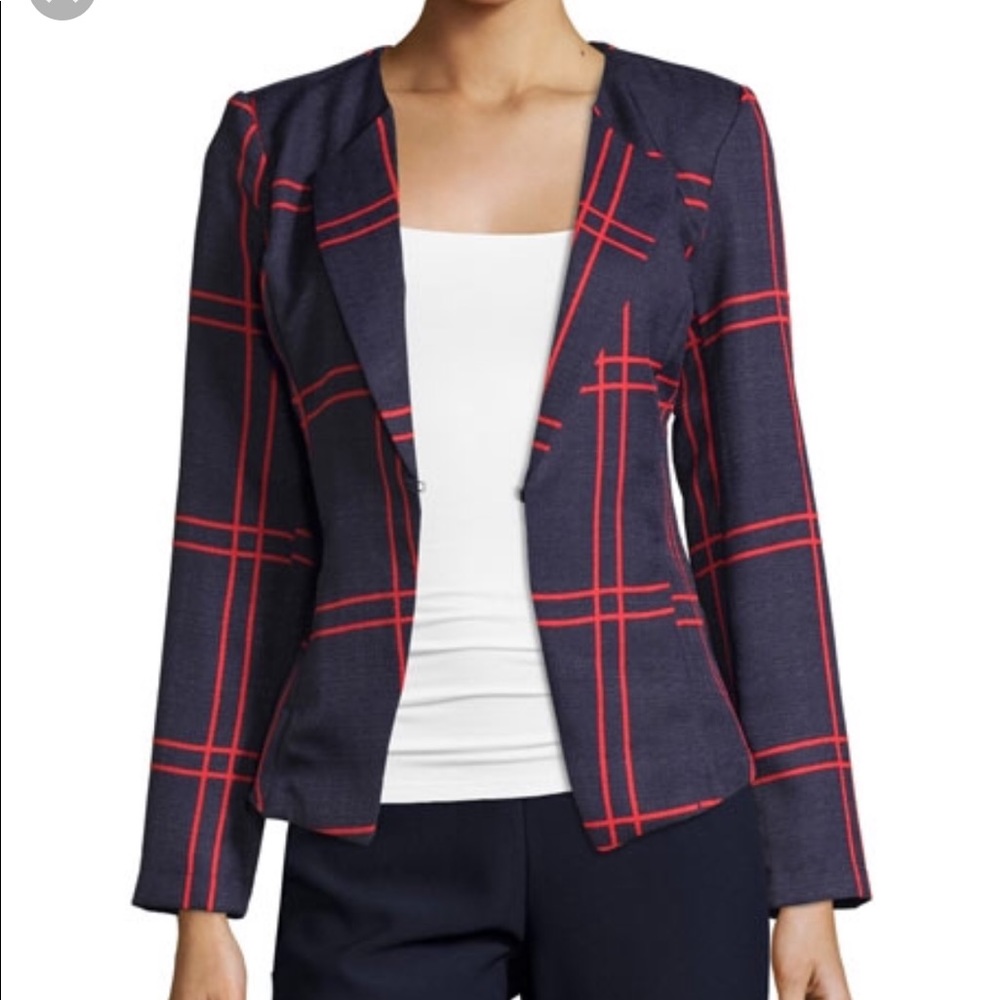 Lucy Paris blazer in blue with red stripes